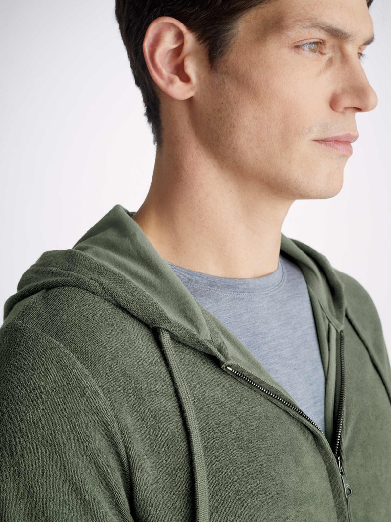 Men's Hoodie Isaac Terry Cotton Soft Green - 5