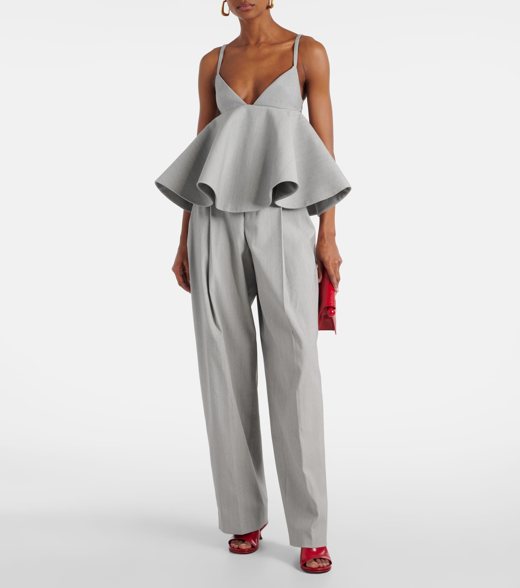 Curzio mid-rise jersey wide-leg pants - 2