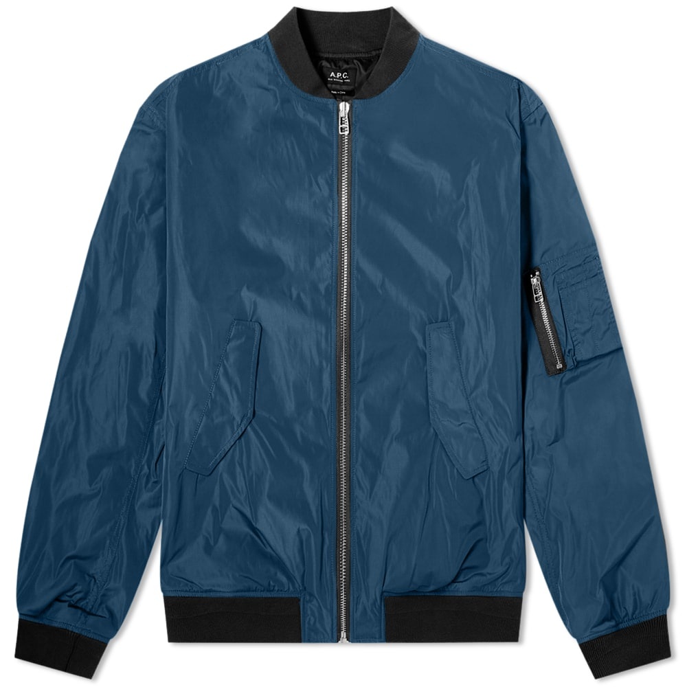 A.P.C. Birmingham Nylon Bomber Jacket - 1