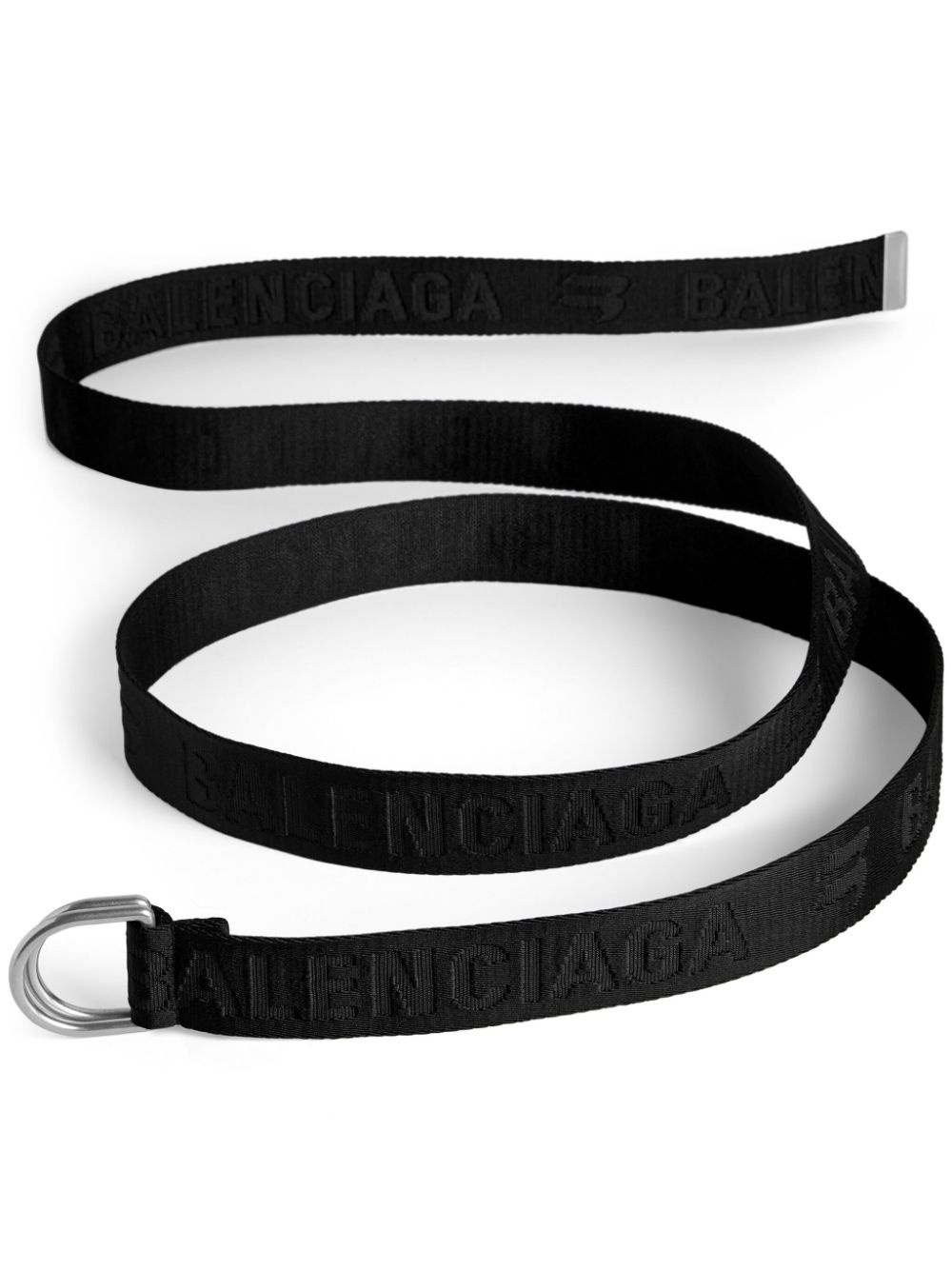 D-ring logo-jacquard belt - 1