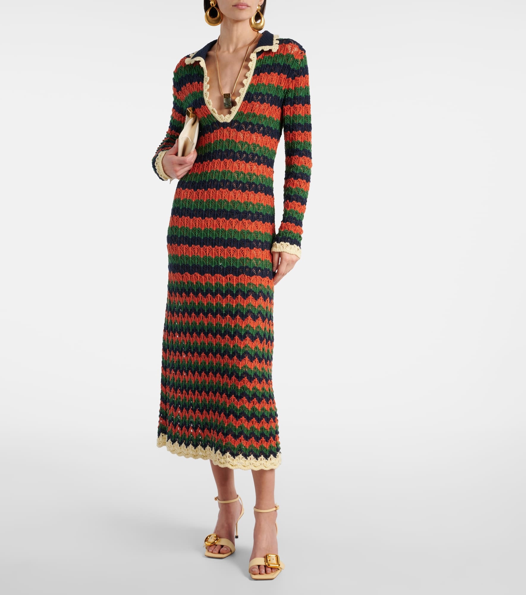 Perry crochet cotton polo dress - 2