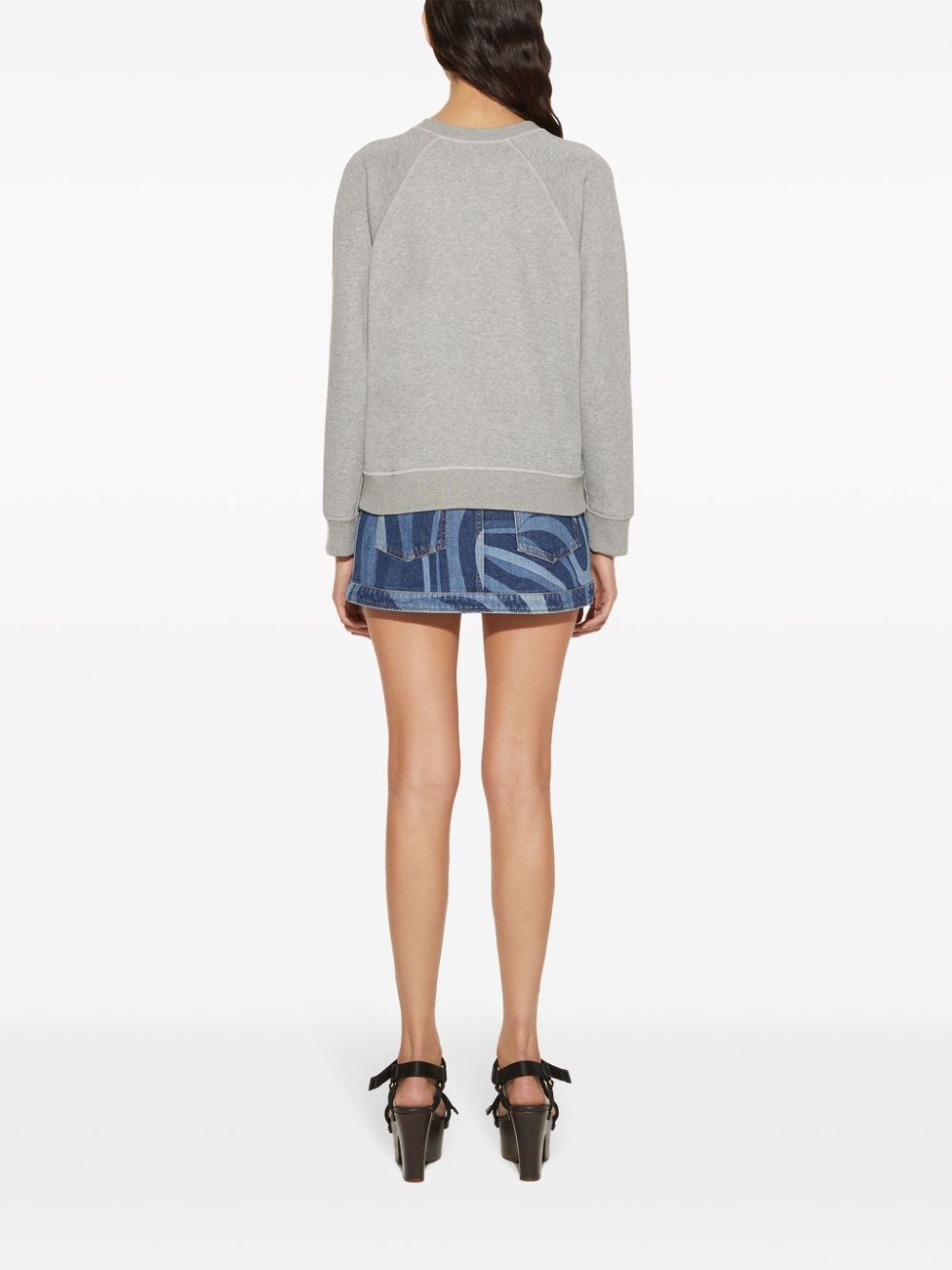 logo-embroidered cotton sweatshirt - 4
