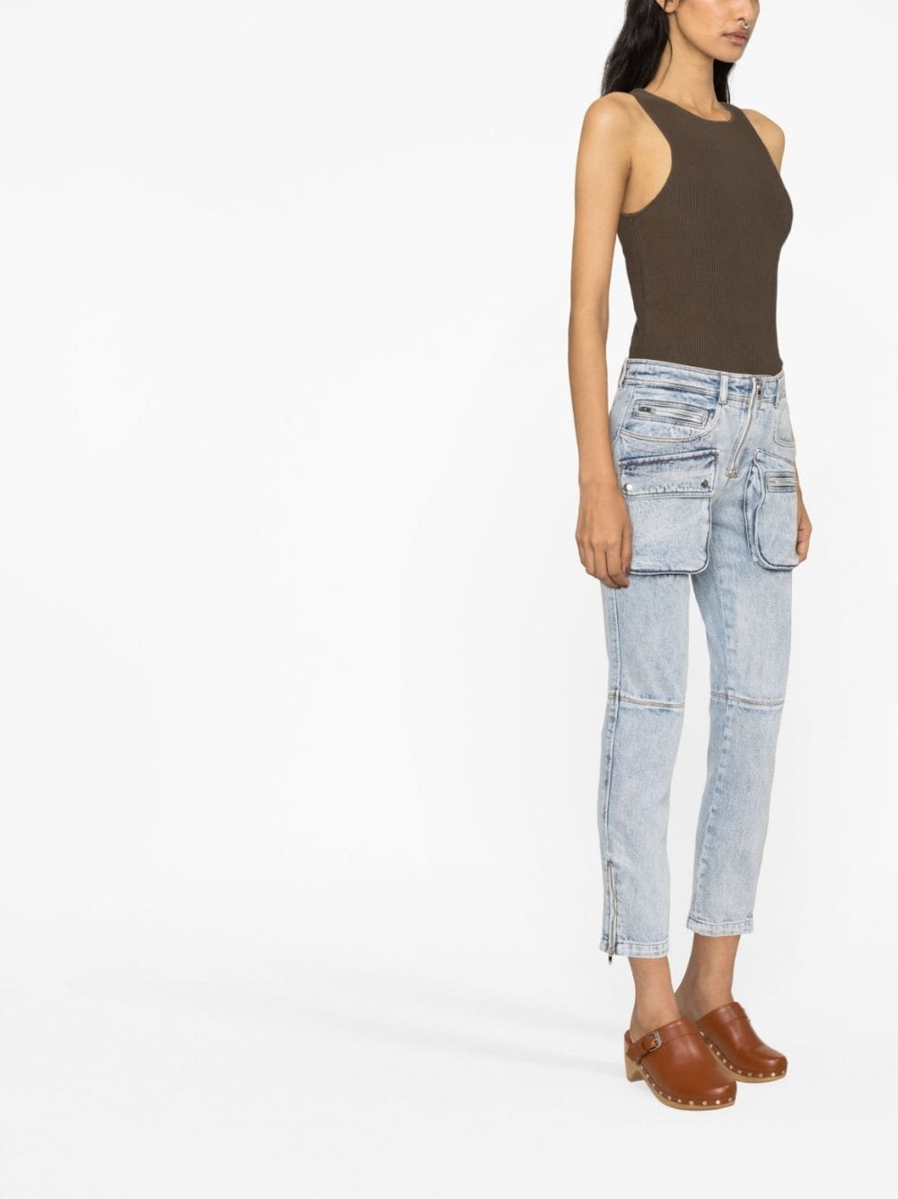 Cenime multi-pocket straight-leg jeans - 4
