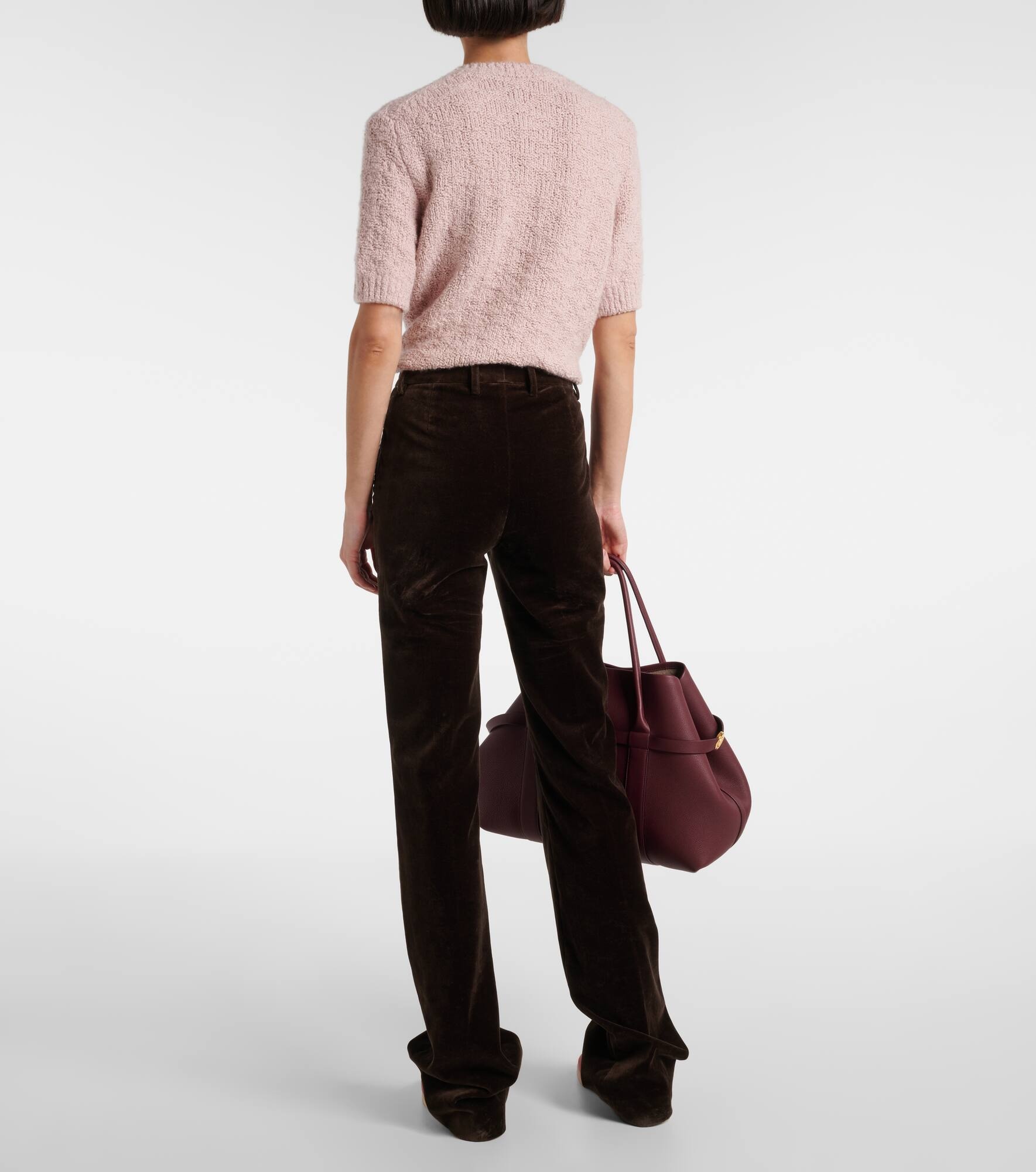 Gaby cotton velvet straight pants - 3