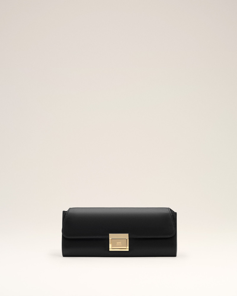 BLACK SMOOTH LEATHER MIMI POUCH 1
