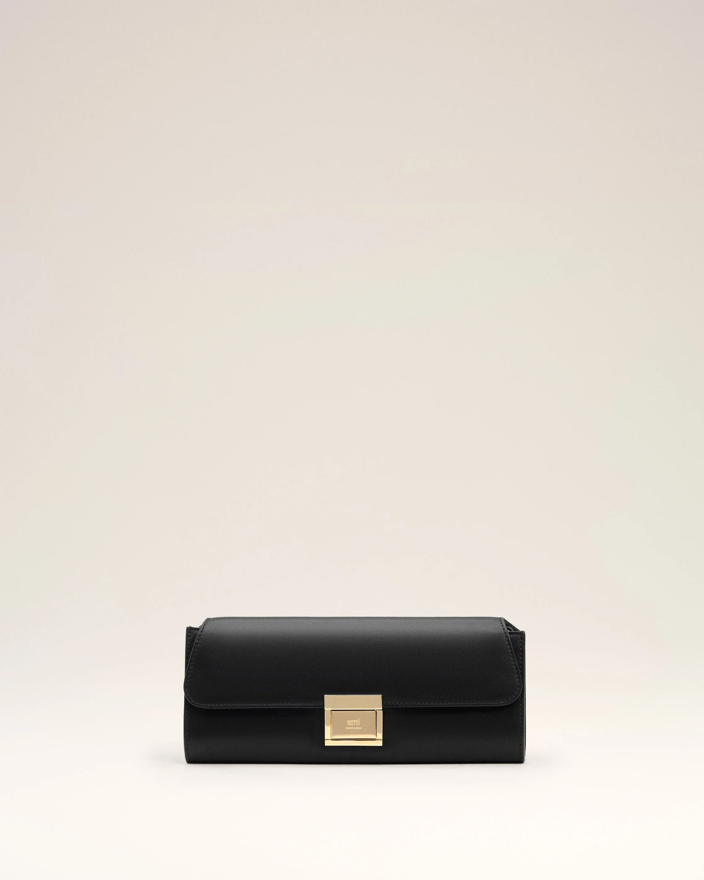 BLACK SMOOTH LEATHER MIMI POUCH - 1