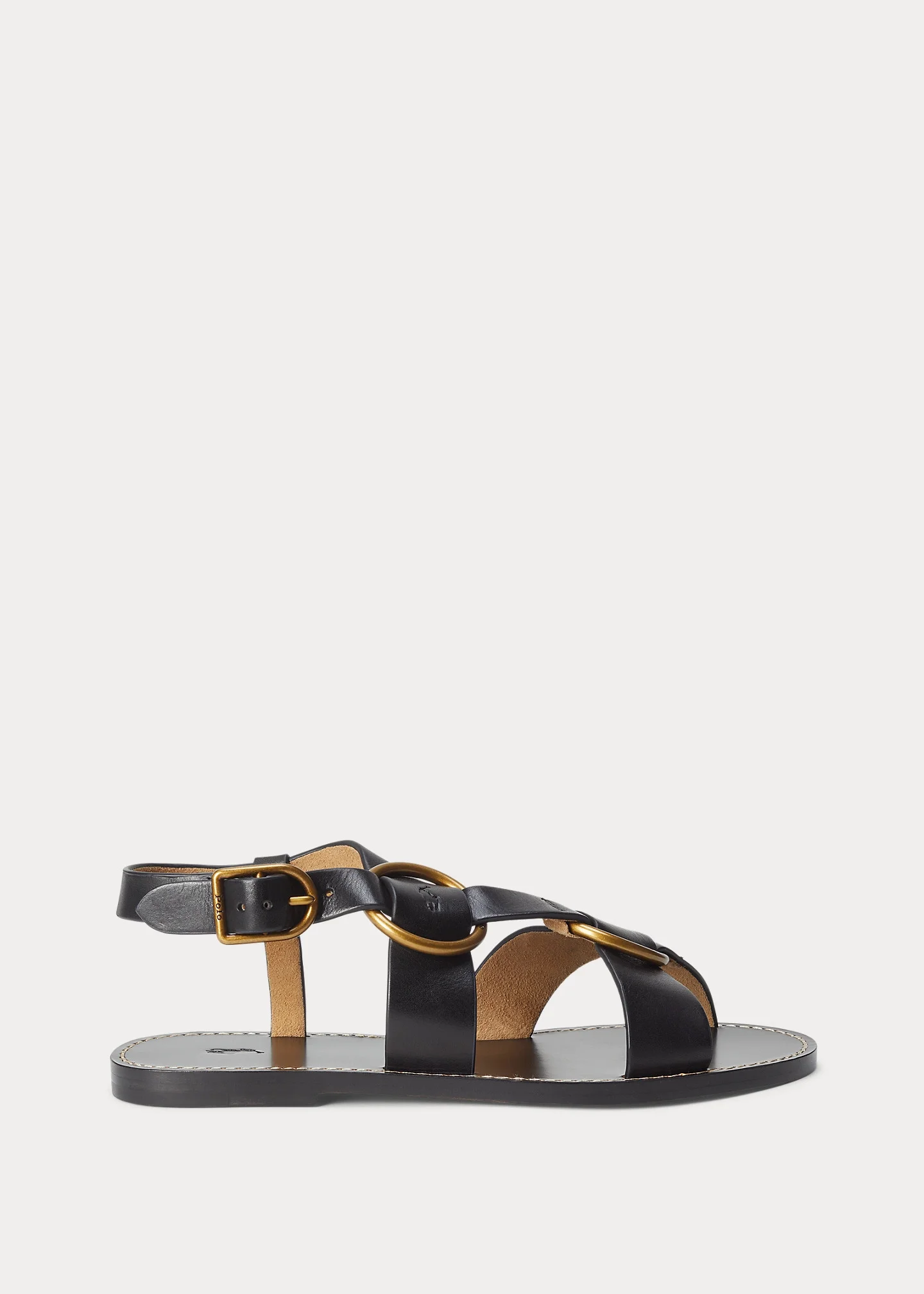 Double O-Ring Leather Sandal - 1