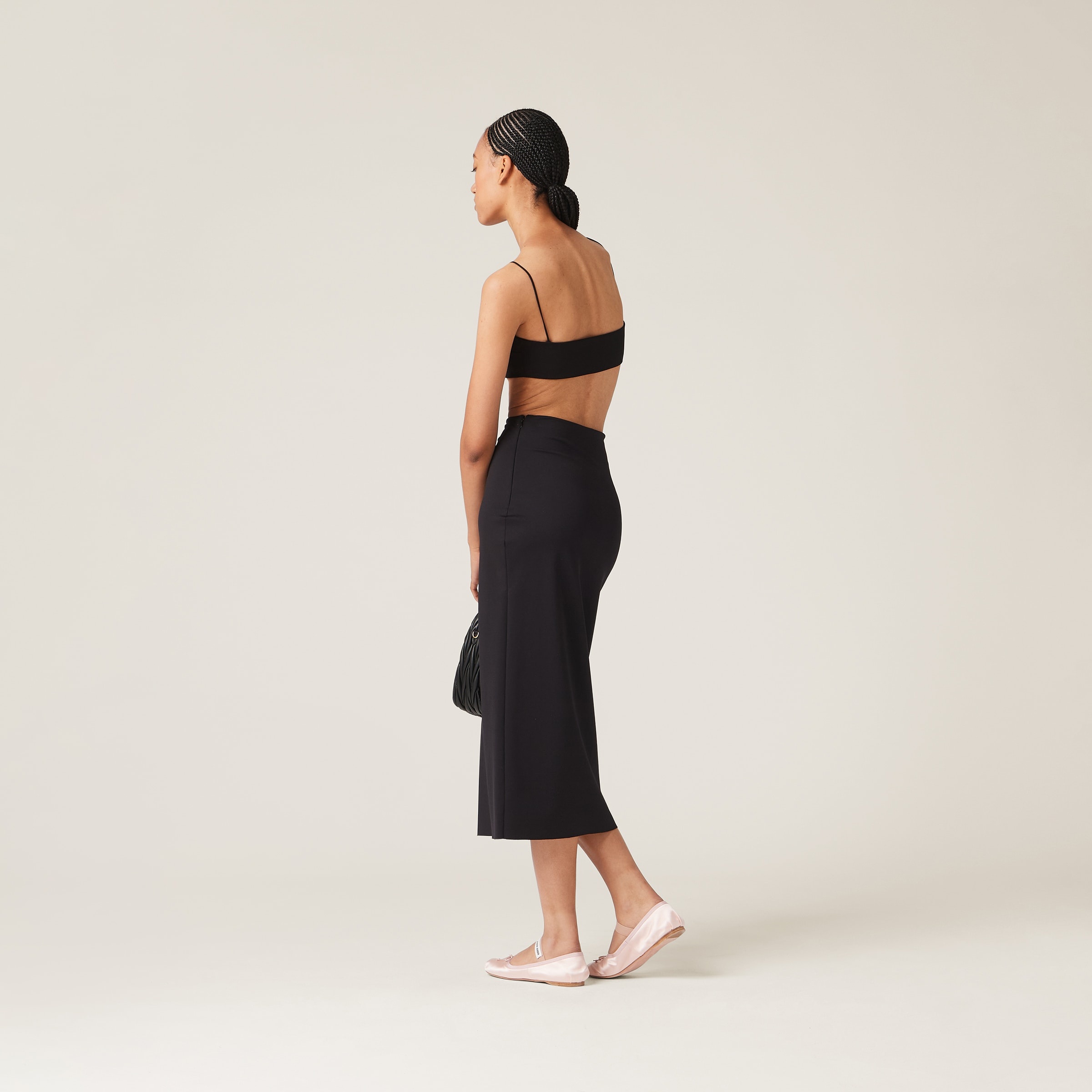 ミニスカート Stretch jersey skirt MG1893_12DK_F0002_S_231 Cameo Stretch Jersey Skirt | Miu Miu