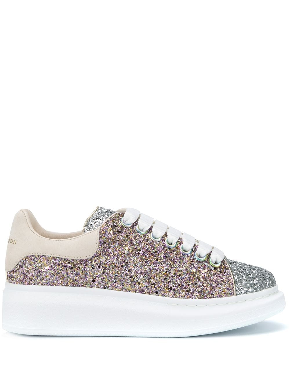 oversized metallic glittered sneakers - 1