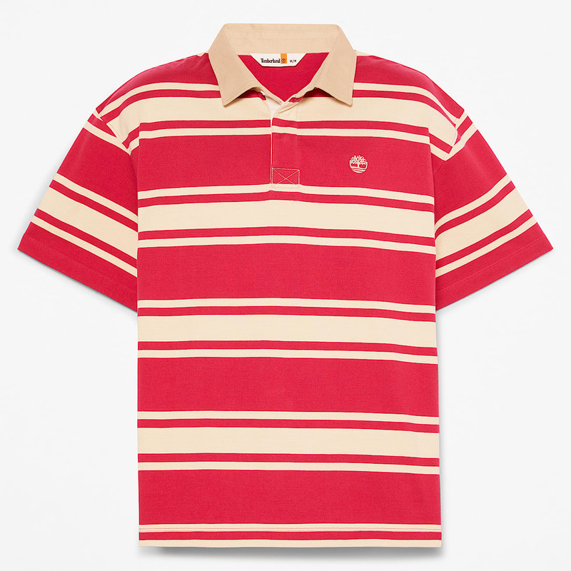 Striped Short-Sleeve Rugby Polo 1