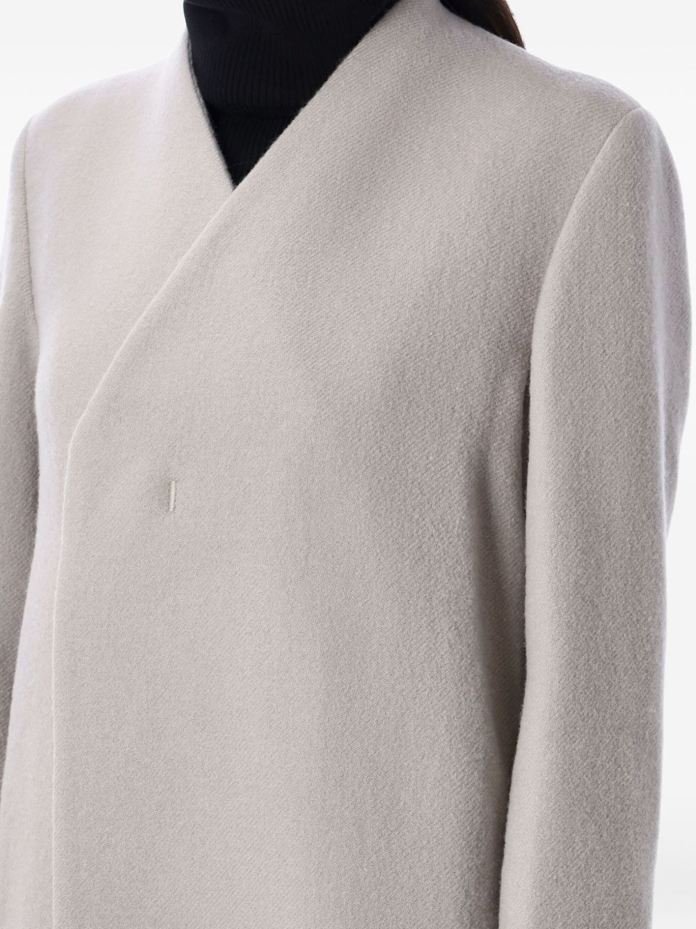 Museum collarless wrap coat - 3