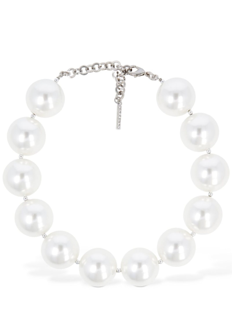 Faux pearl necklace - 1