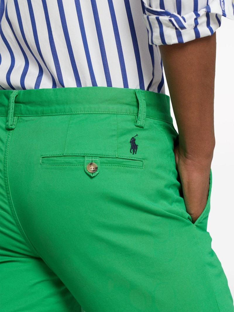 slim-cut cotton twill trousers 5