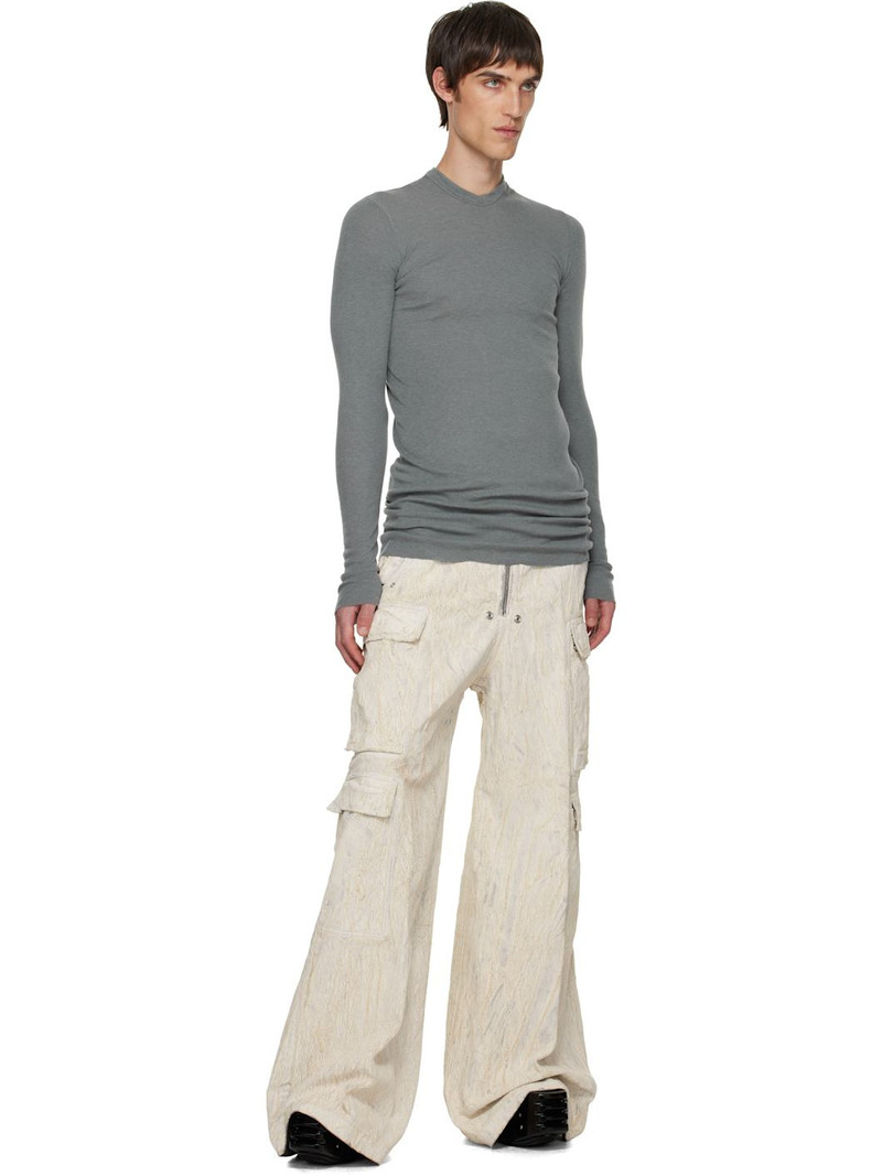 Rick Owens Gray Concordians Rib LS Hoodie outlook