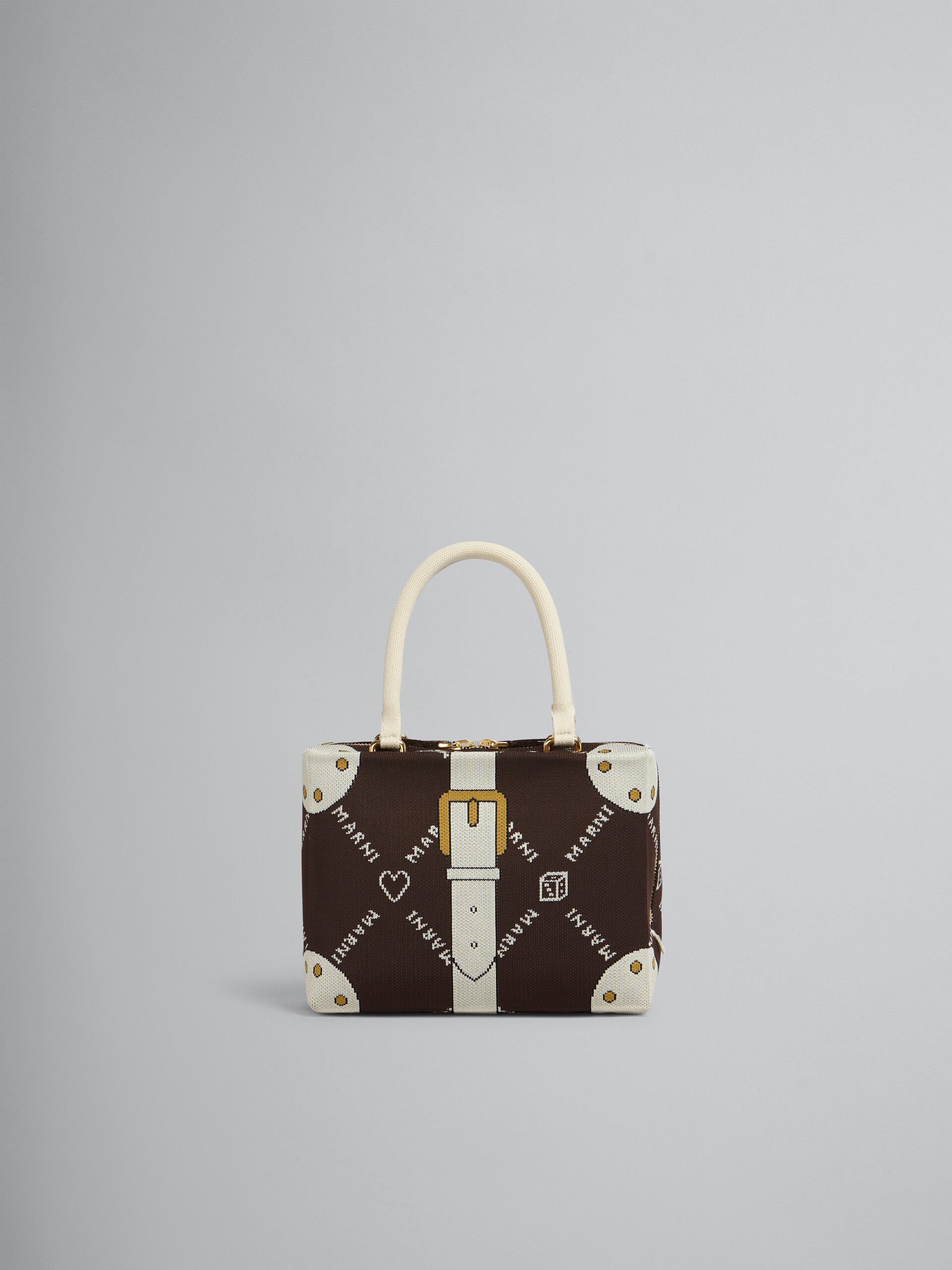 CUBIC BAG IN BROWN MARNIGRAM TROMPE-L'ŒIL JACQUARD - 1