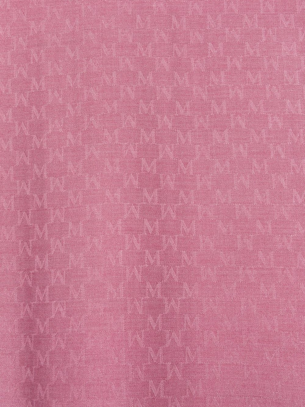 logo-jacquard scarf - 2