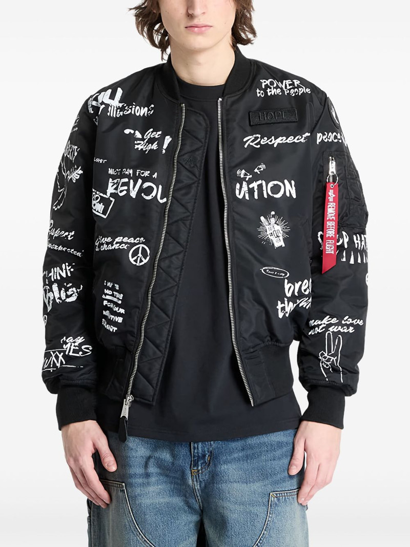 ALPHA INDUSTRIES MA-1 Peace bomber jacket outlook