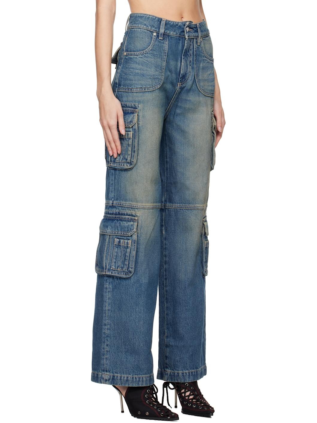 Blue Cargo Jeans - 2
