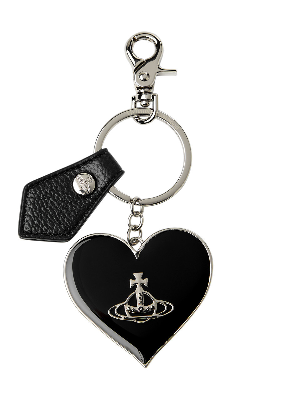 Logo heart silver-plated keyring - 1
