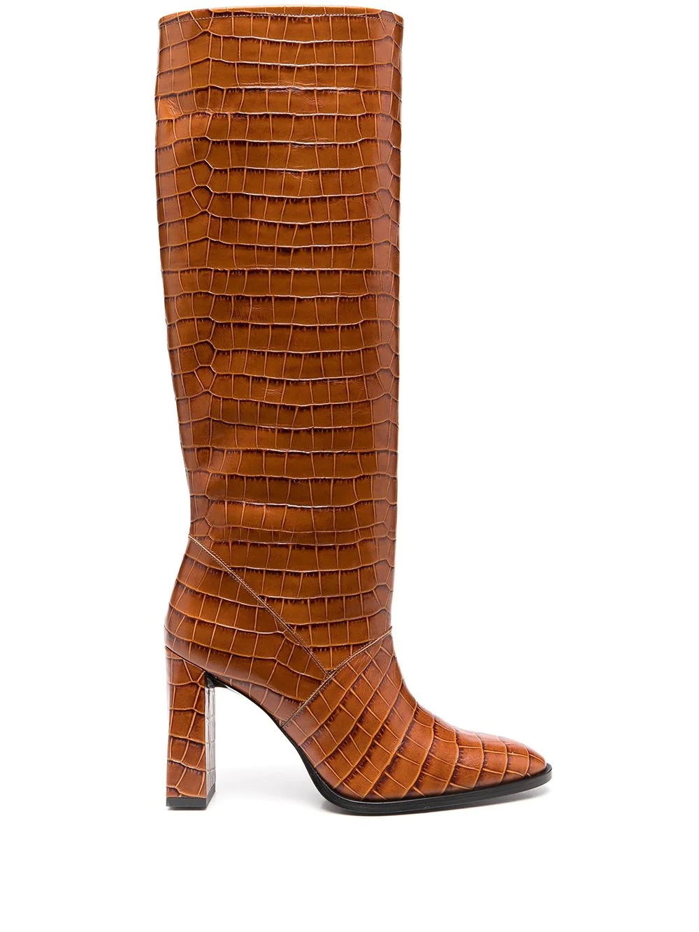 crocodile-pattern boots - 1