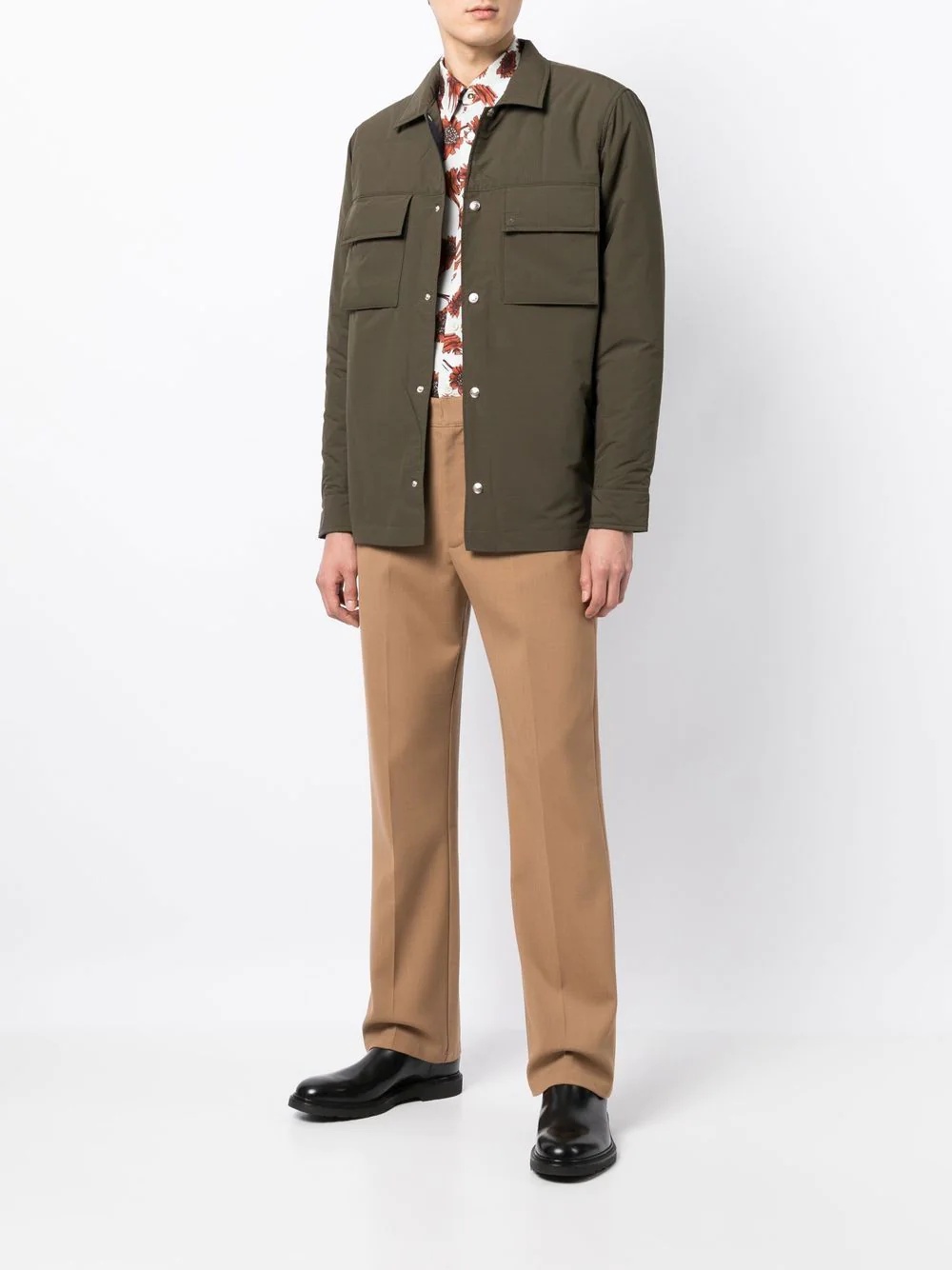 flap-pocket press-stud jacket - 2