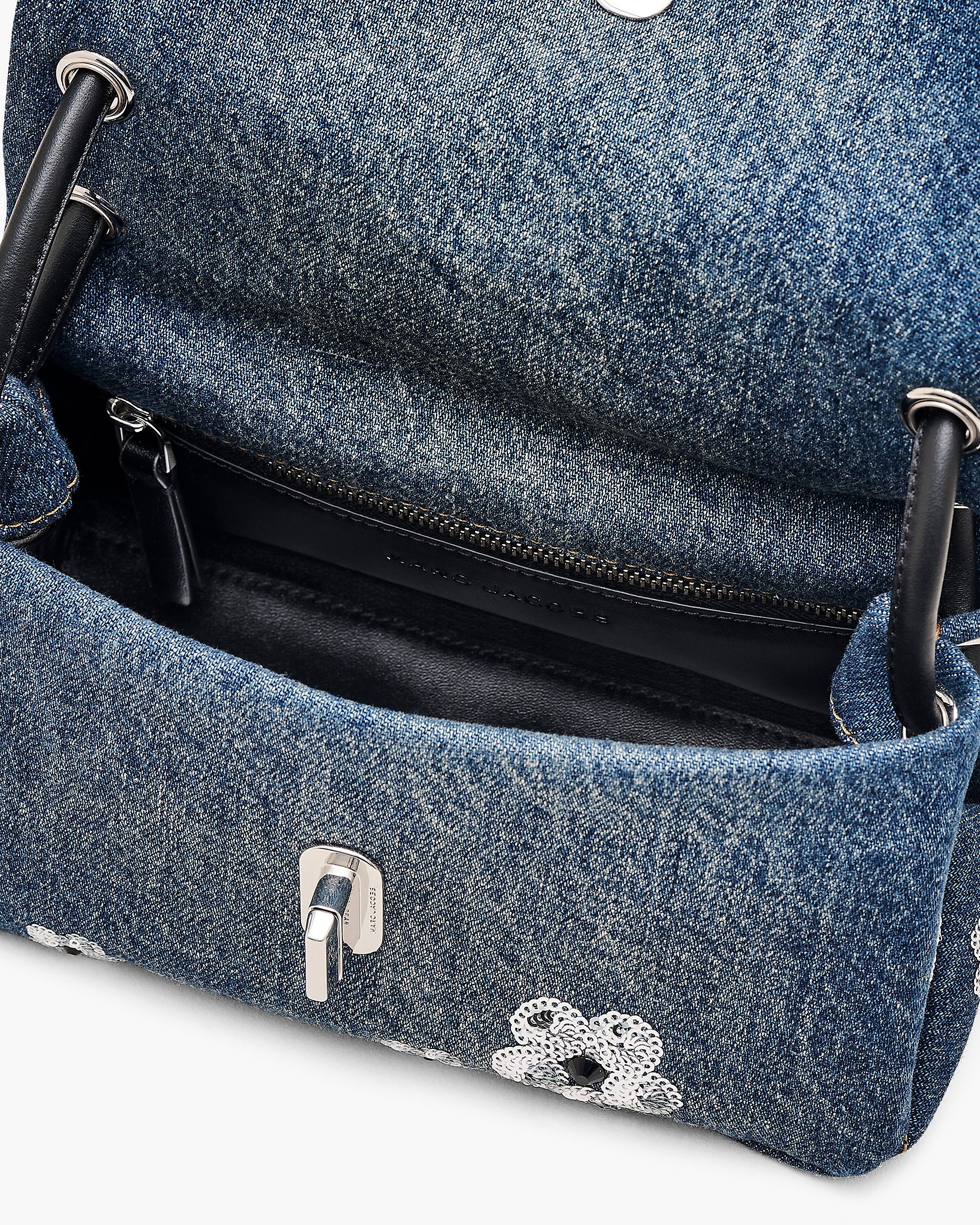 THE SEQUIN DAISY DENIM MINI DUAL BAG - 5