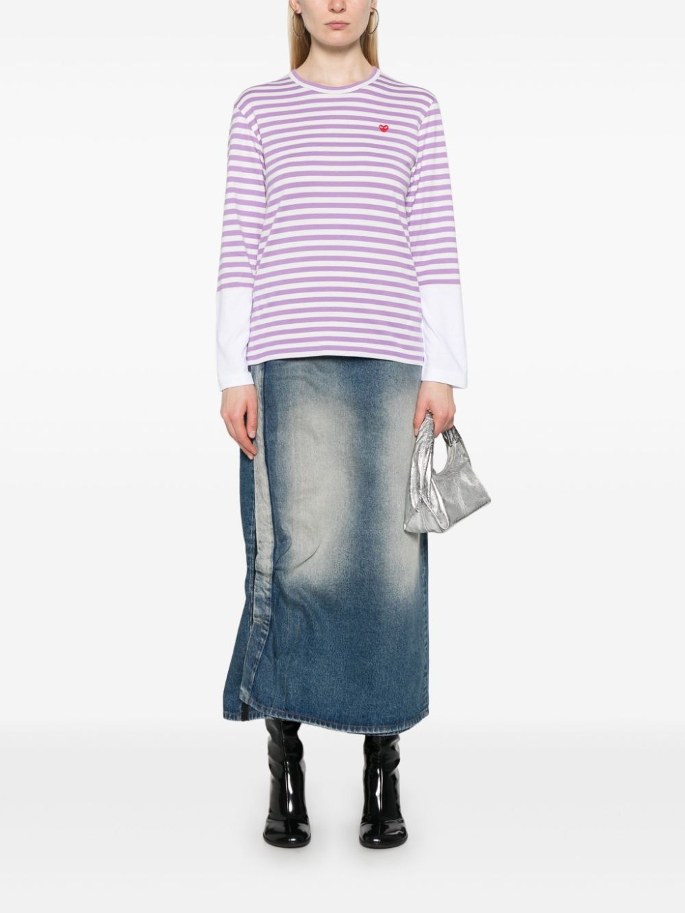 long-sleeve striped T-shirt - 3