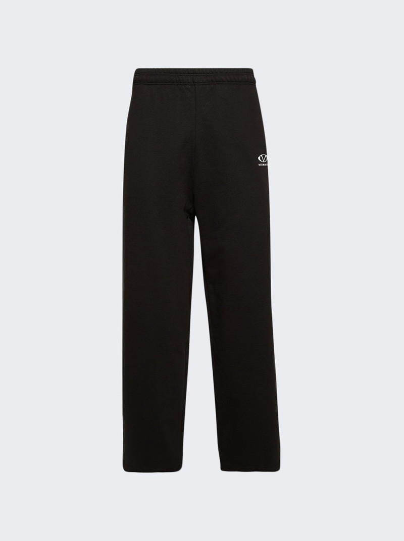 Oval Logo Sweatpants Black And White 1