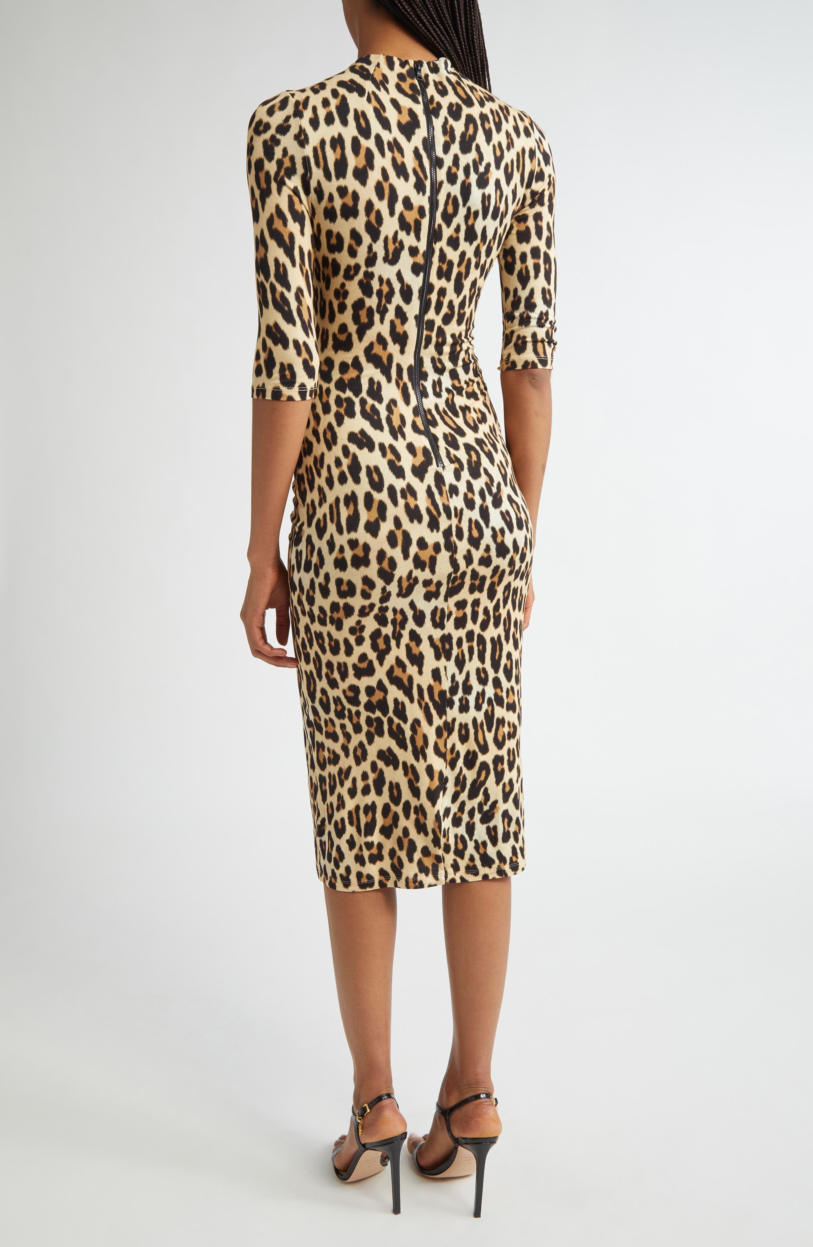 Alice + Olivia Delora Leopard Print Knit Midi Dress at Nordstrom - 2