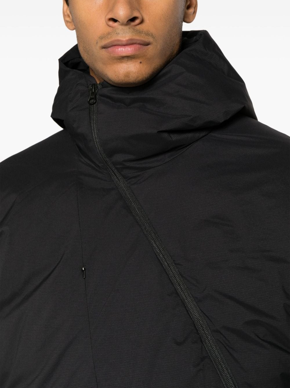 ripstop-texture asymmetrical zip-up jacket - 5