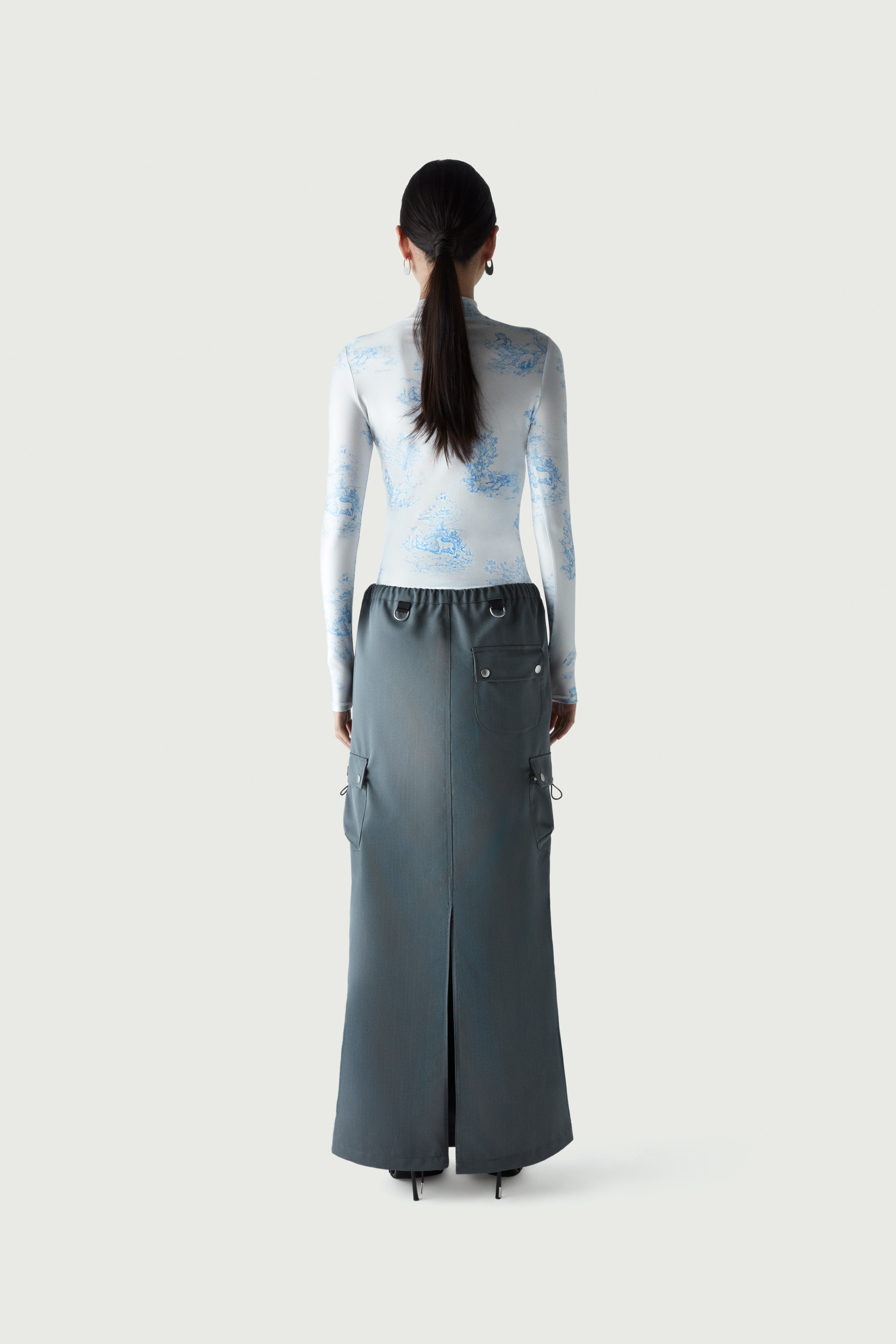 Tailored Cargo Maxi Skirt - 4