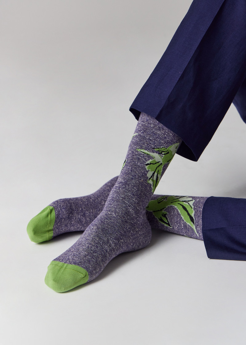Paul Smith Mauve 'Le Peche Fish' Socks outlook