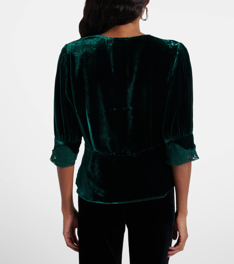 Amanda lace-trimmed velvet top 6
