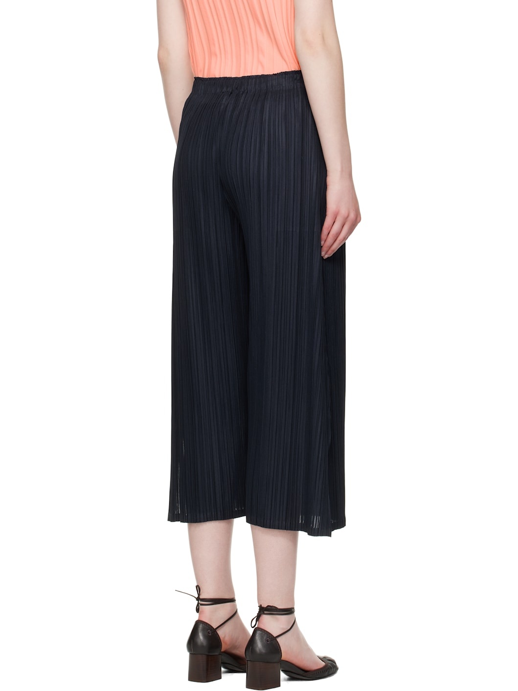 Navy Mellow Pleats Trousers - 3