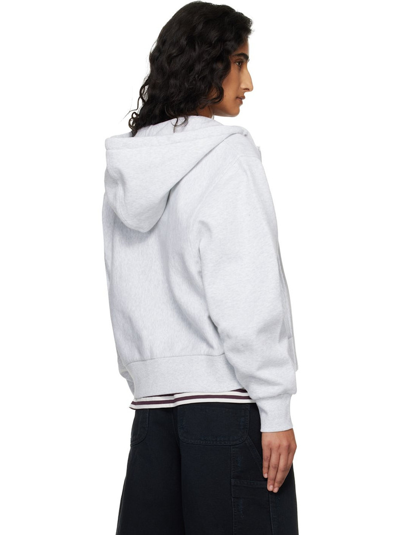 Gray American Script Hoodie 3