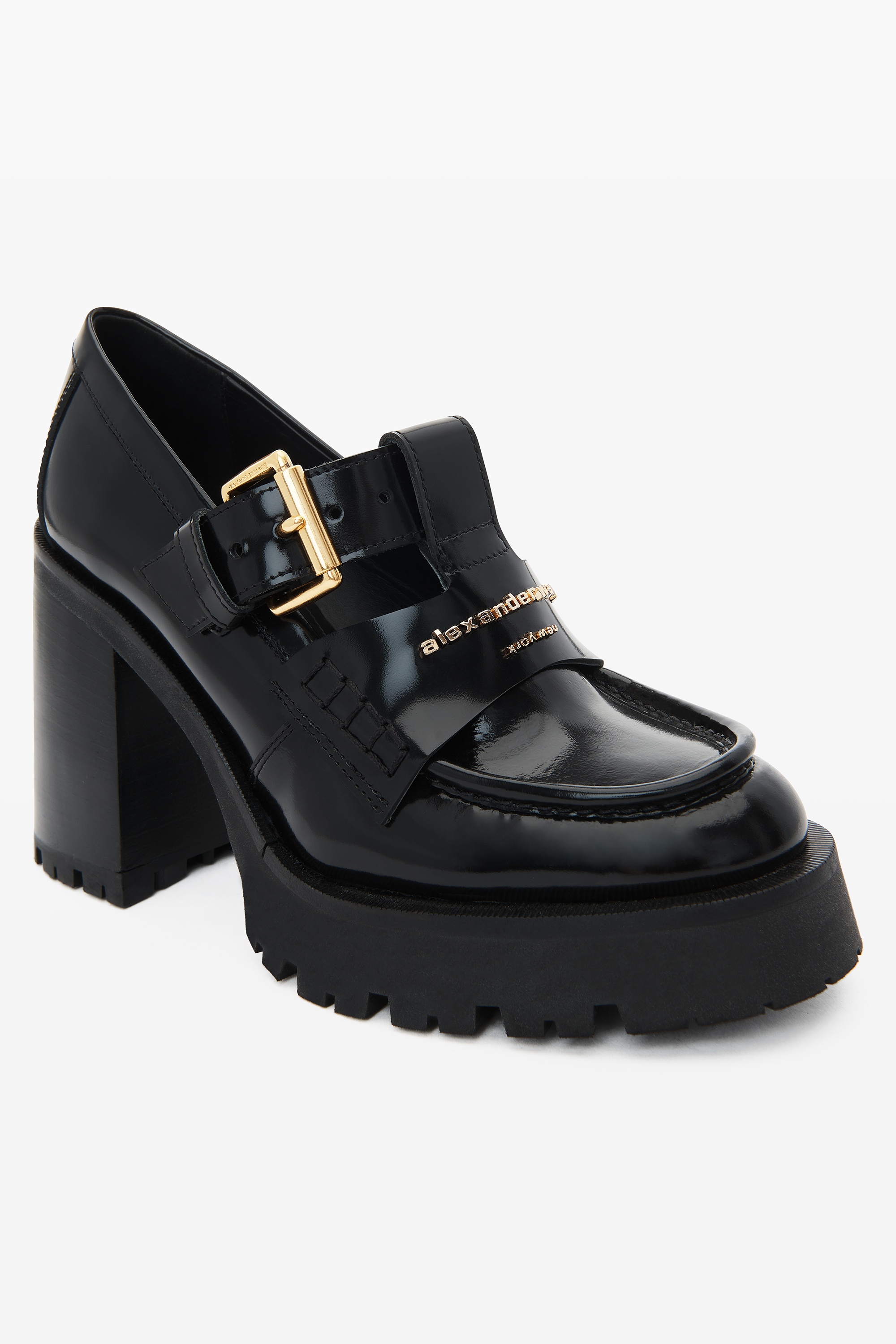 carter 95 platform box calf leather loafer