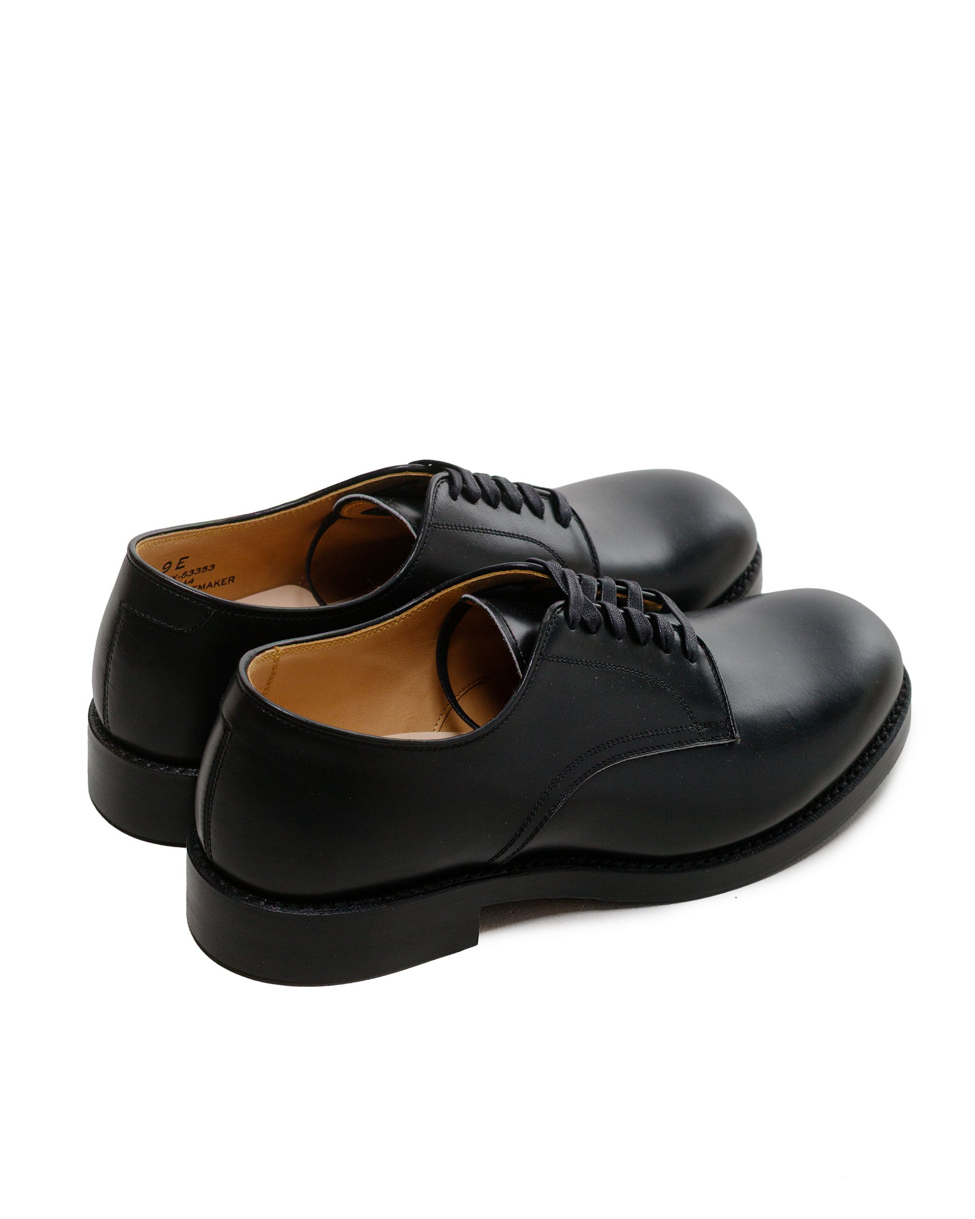 USN Low Quarter Shoes French Calfskin Black - 3