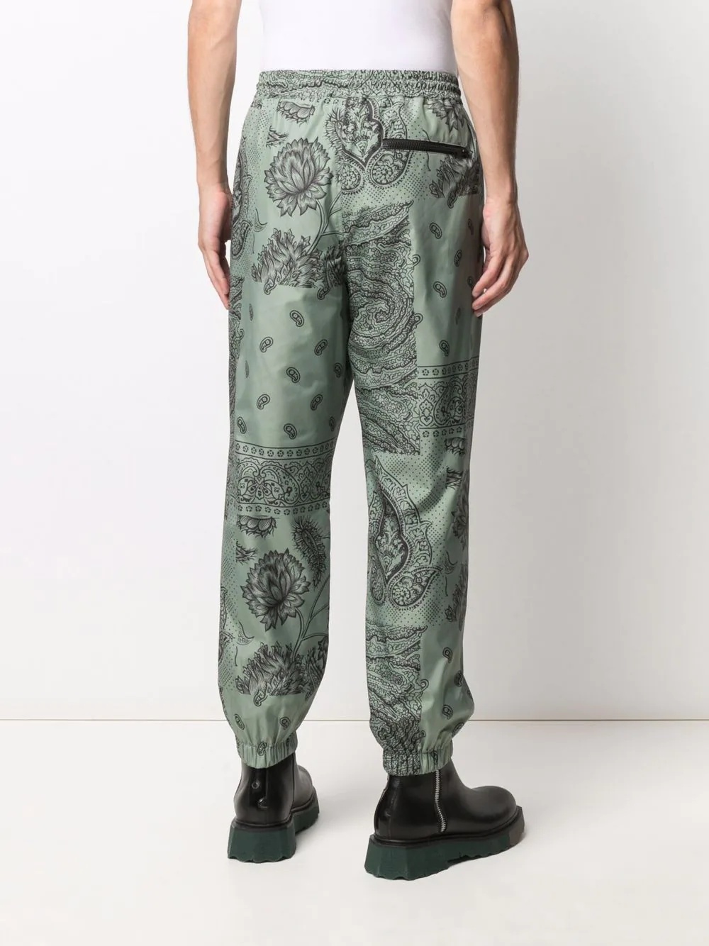 paisley drawstring trousers - 4