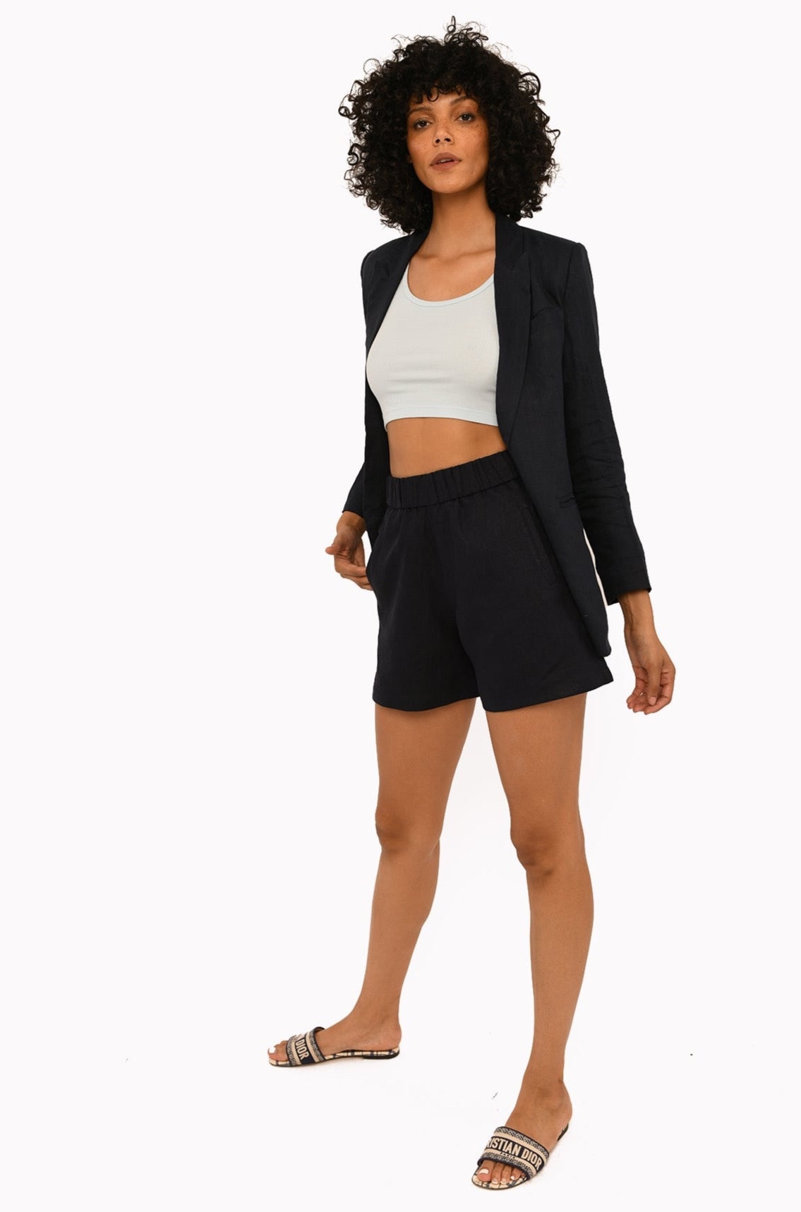 BABY BLUE CROPPED RIB TANK - 3