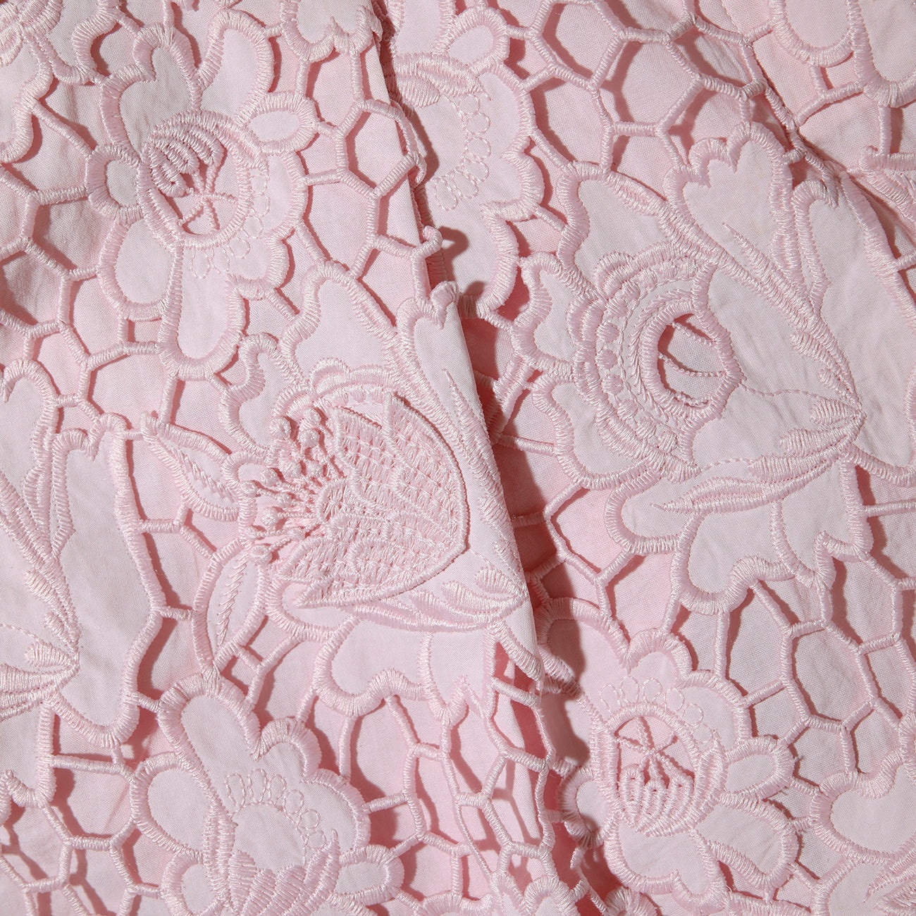Pink 3D Cotton Lace Shorts - 5