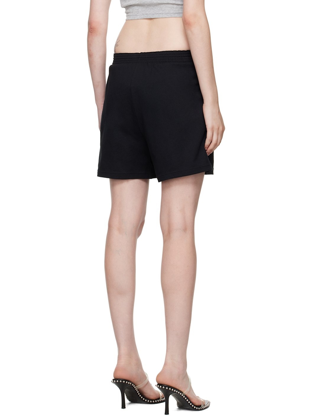 Black Logo Patch Shorts - 3