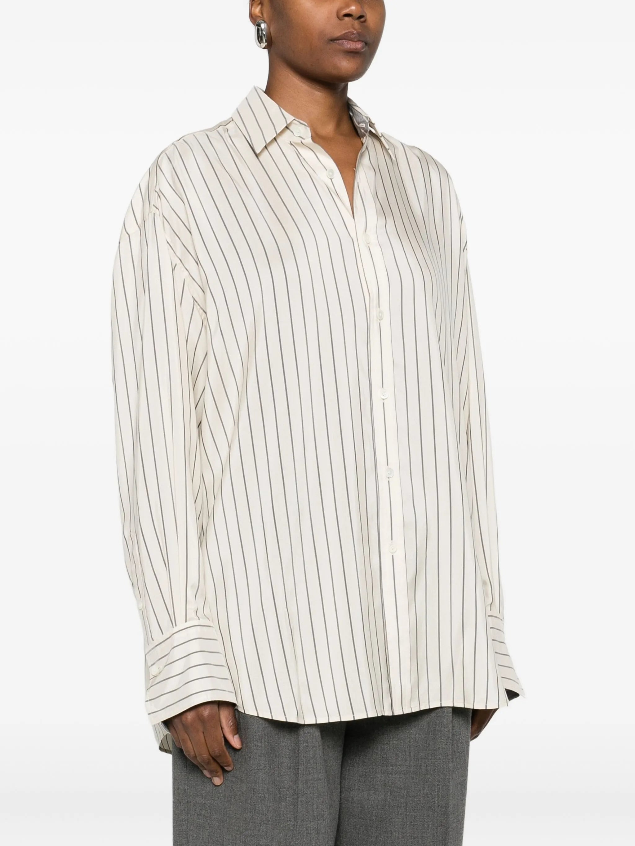 Carven Striped Silk Shirt - 3