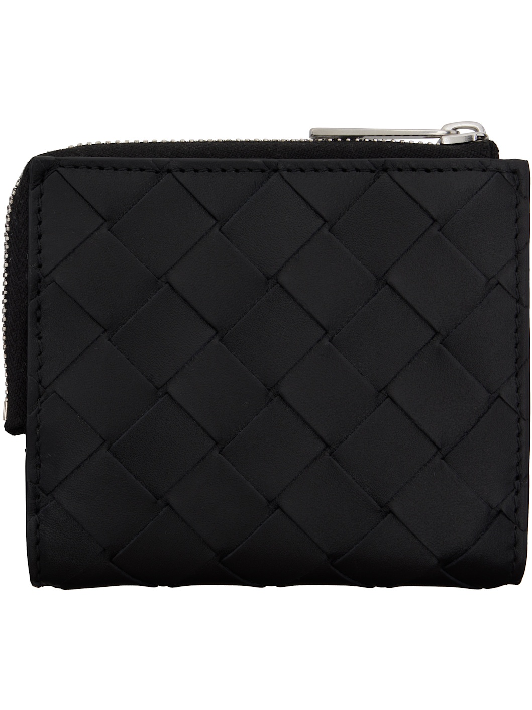 Black Intrecciato Bi-Fold Wallet - 2