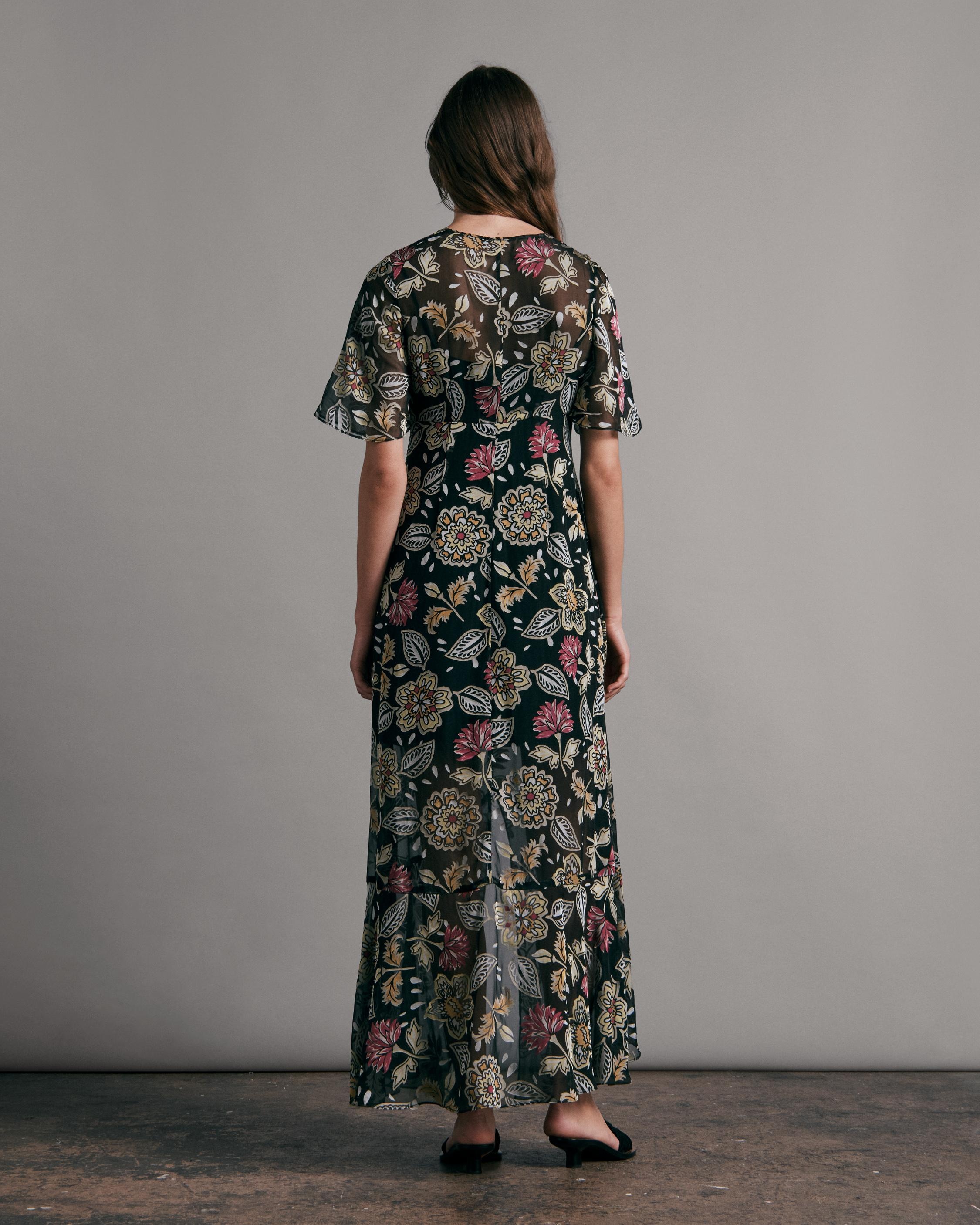 Tamar Floral Maxi Dress
Silk Dress - 4