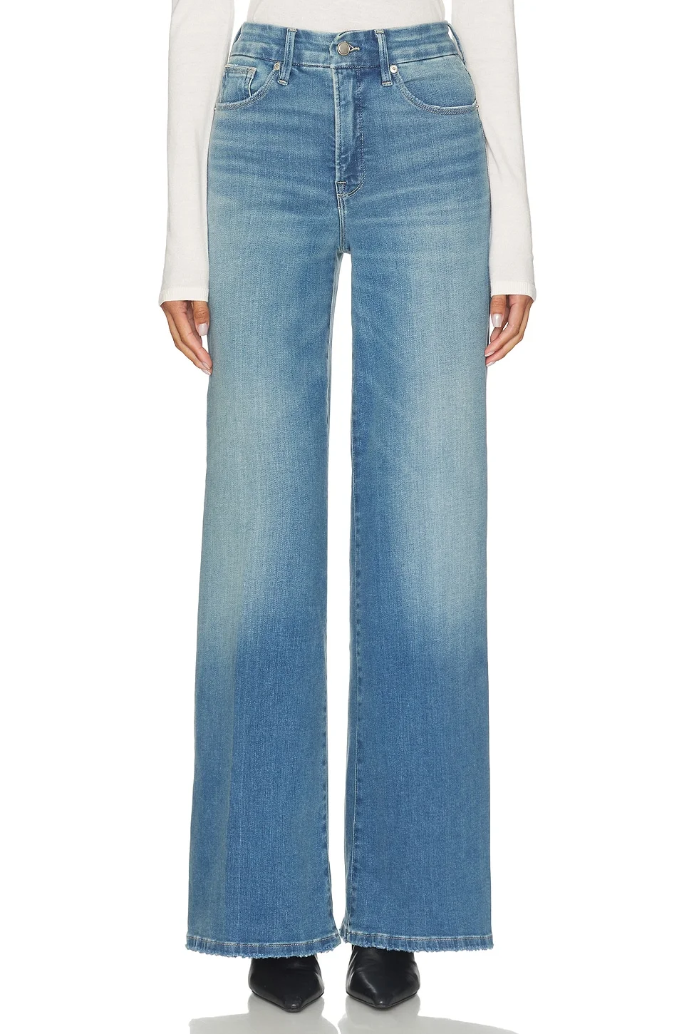 Soft-tech Good Waist Palazzo Leg Jeans - 1