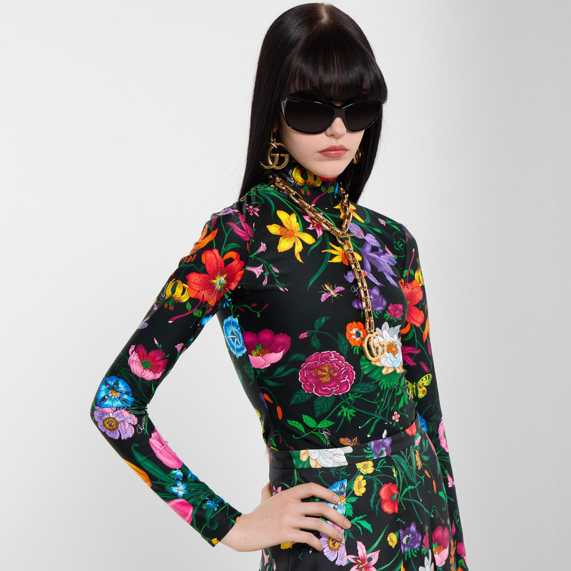 Printed sparkling jersey turtleneck 3
