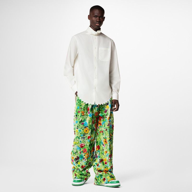 Louis Vuitton Knotted Collar Long-Sleeved Shirt outlook