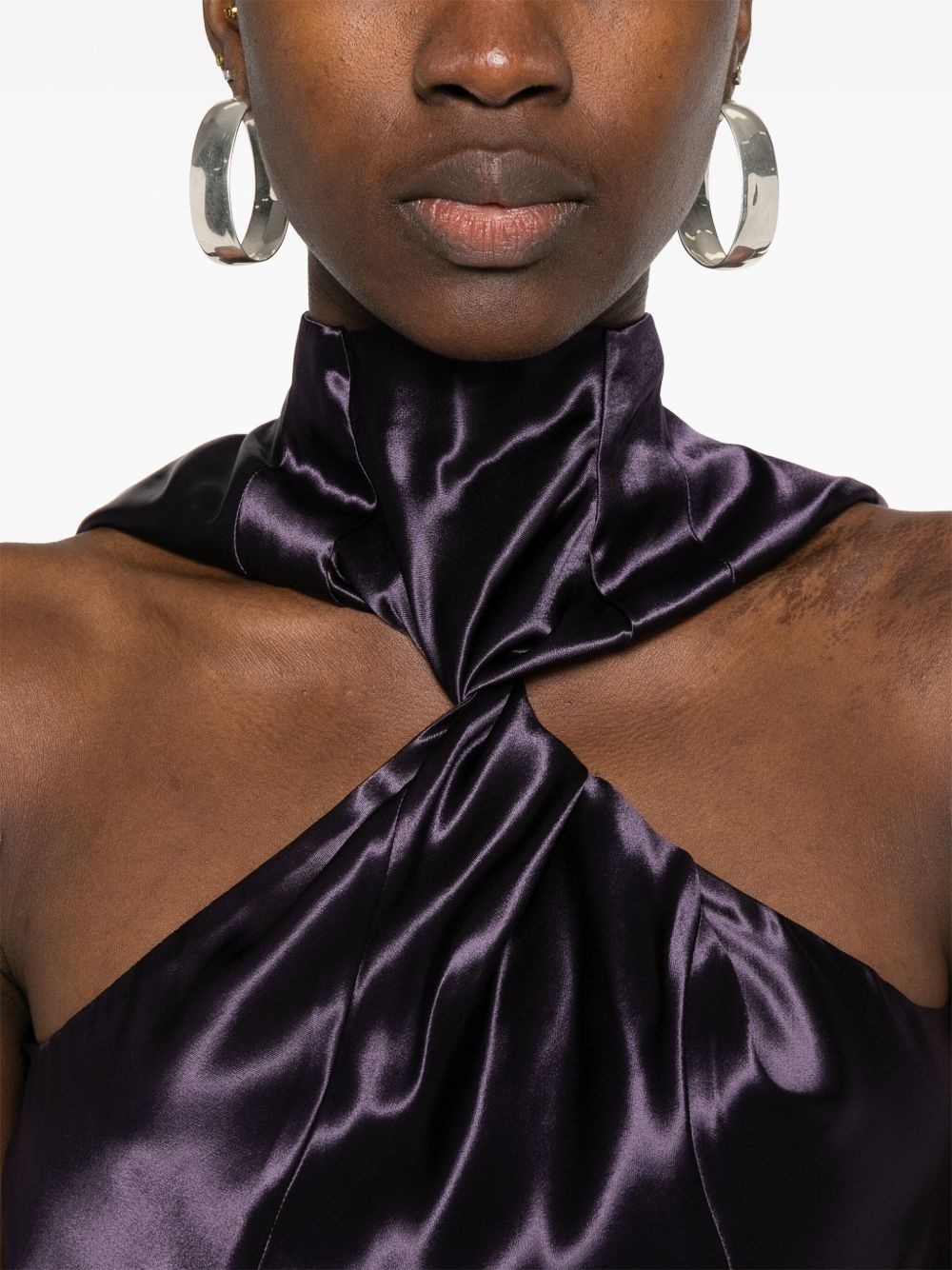 satin maxi dress - 5