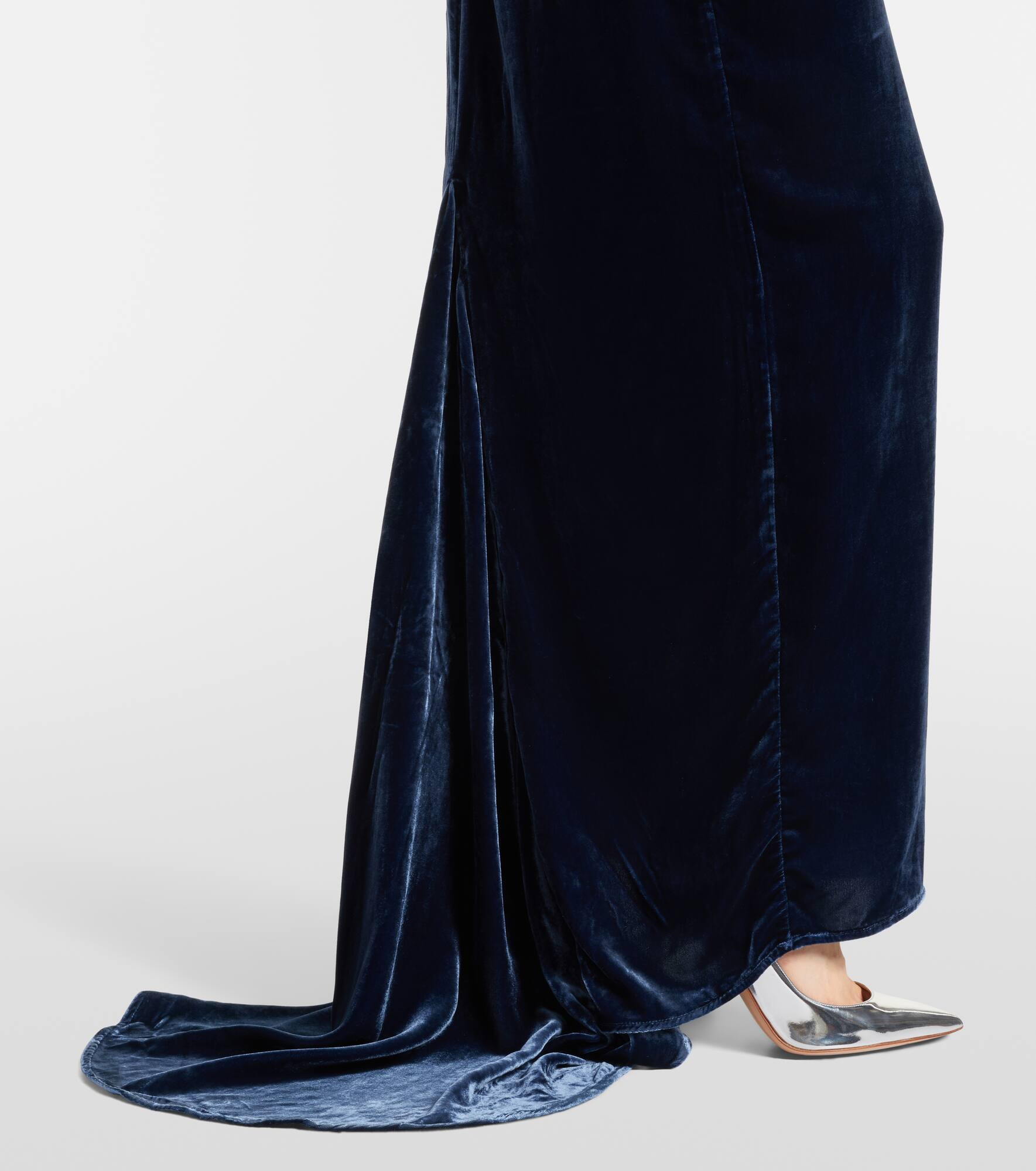 Ivette draped velvet gown - 5