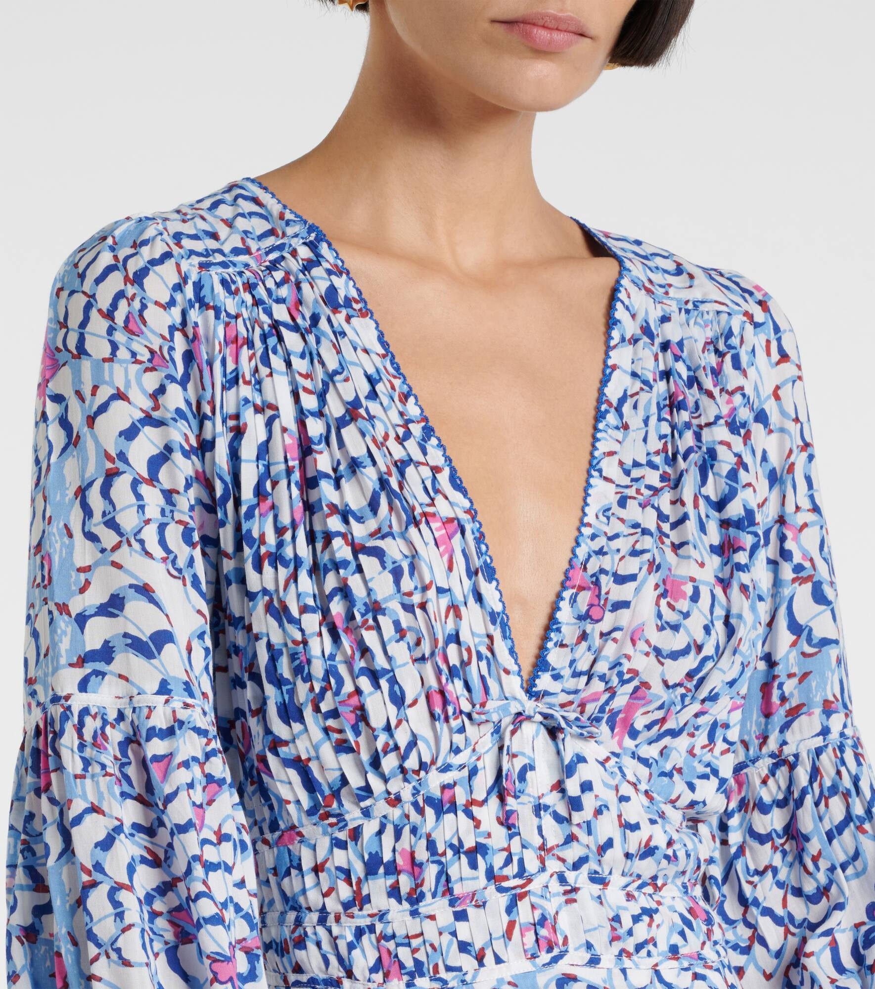 Chiara printed ruffled minidress - 4